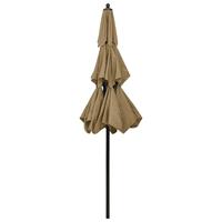 VidaXL Parasol 3-laags met aluminium paal 2,5 m taupe - thumbnail