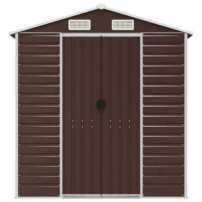 Tuinschuur 191x300x198 cm gegalvaniseerd staal bruin