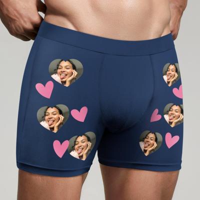 Boxershort bedrukken - M - Blauw