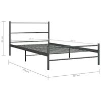 Bedframe metaal grijs 100x200 cm - thumbnail