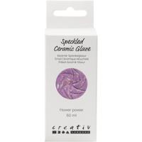 Creativ Company Gespikkeld keramiekglazuur, 999-1060 °c, dekkend, flower power, 60 ml/ 1 fles - thumbnail