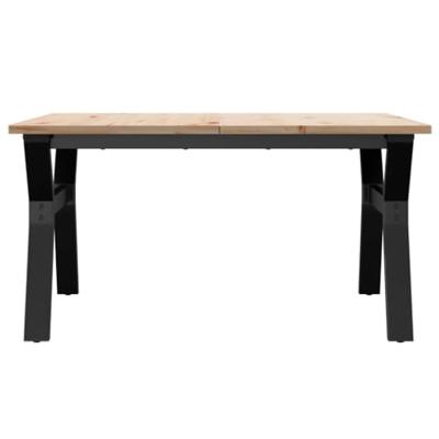 Salontafel Y-frame 80x80x45 cm massief grenenhout en staal