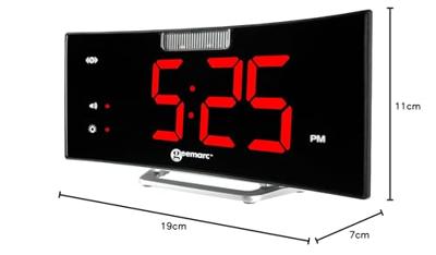 Geemarc Wake 'n Shake Curve Wekker met Trilkussen - thumbnail