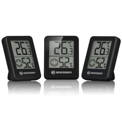 BRESSER ClimaTemp Hygro Indicator Set van 3 Thermo-/Hygrometers (zwart)