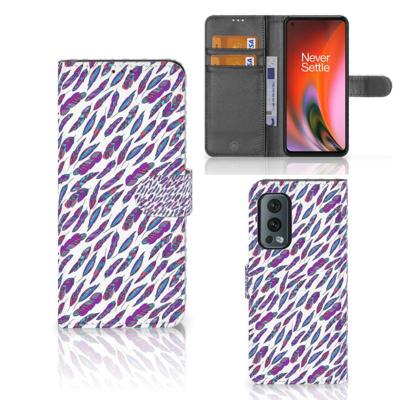 OnePlus Nord 2 5G | Telefoon Hoesje | Feathers Color OnePlus Nord 2 5G | Telefoon Hoesje | Feathers Color