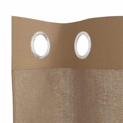 VidaXL Gordijnen voile met doorvoertules 2 st lichtbruin VidaXL Gordijnen voile met doorvoertules 2 st lichtbruin