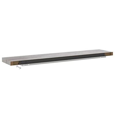 Wandschap zwevend 120x23,5x3,8 cm MDF betongrijs