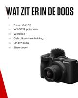Canon PowerShot V1 - Vlogcamera met f/2.8 Ultragroothoeklens | Compacte Digitale Camera voor Content Creators, voor Vloggen en Reizen |Verbind via USB en Wifi - thumbnail