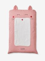 Personaliseerbare aankleedkussenhoes KAT roze, bedrukt - thumbnail