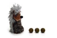 Beeztees pluche egel + catnipballen kattenspeeltje - thumbnail