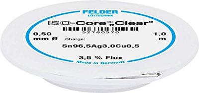 Felder ISO-Core Clear SAC305 Soldeertin Spoel Sn96,5Ag3Cu0,5 0.5 mm Felder ISO-Core Clear SAC305 Soldeertin Spoel Sn96,5Ag3Cu0,5 0.5 mm