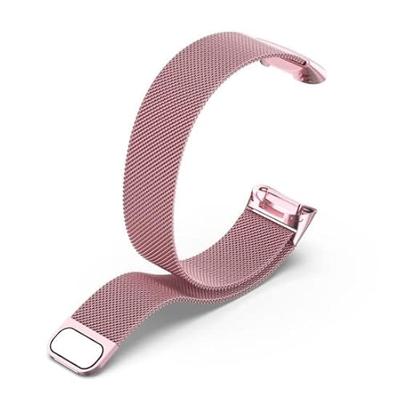 By Qubix - Milanese bandje - Rosé roze - Compatible met Compatible met Fitbit Charge 5 - Compatible fitbit bandje