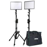 Ledgo E268CII LED camera verlichting Complete Kit - 2 x LED schermen + 2 lampstatieven - thumbnail