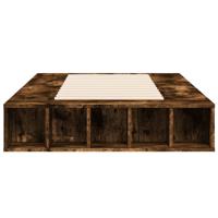 Bedframe bewerkt hout gerookt eikenkleurig 100x200 cm - thumbnail