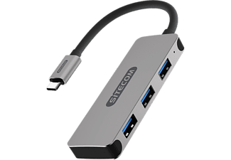 Sitecom CN-387 USB-C Hub 3 poorten USB-C stekker op 3 poorten USB 3.1 - aluminium hub