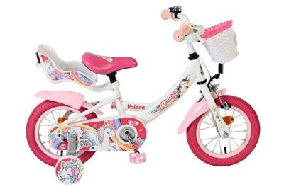 Volare unicorn kinderfiets - meisjes - 12 inch - wit