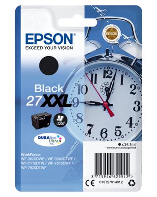 EPSON T2791-cartridge - wekker - zwart XXL