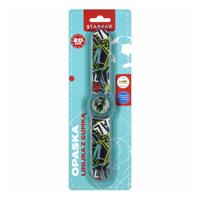 Klaparmband Liniaal met Gum Jongen - thumbnail