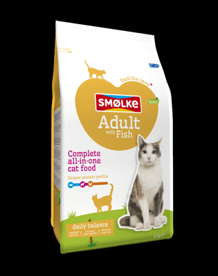 Smølke Adult met vis kattenvoer 2 x 4 kg