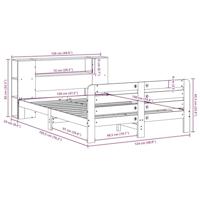 Bedframe zonder matras massief grenenhout 120x190 cm - thumbnail