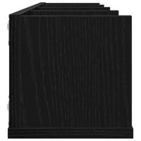 Wandplank met plank Zwart eiken 100 x 18 x 18 cm Bewerkt hout - thumbnail