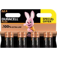 Duracell batterij Plus 100% AA, blister van 8 stuks - thumbnail