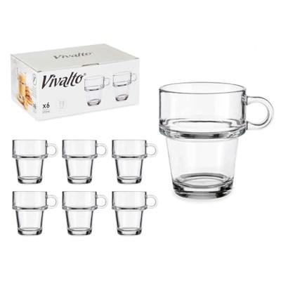 Theeglas en koffieglas Vivalto Z908-9/BHA6 Transparant Glas 270 ml (6 Stuks)