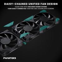 Phanteks PH-F120M25_G2_BBK01_3P PC-ventilator Zwart (b x h x d) 120 x 25 x 120 mm - thumbnail