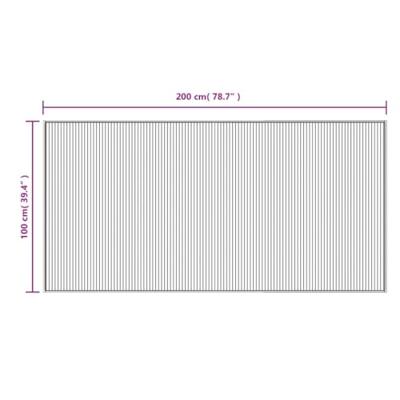 Vloerkleed rechthoekig 100x200 cm bamboe donkerbruin - thumbnail