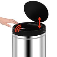 Prullenbak met automatische sensor 70 L roestvrij staal - thumbnail