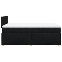 Boxspring met matras stof zwart 140x190 cm - thumbnail