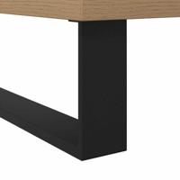 Badkamerkast 80x33x60 cm bewerkt hout artisanaal eikenkleurig - thumbnail