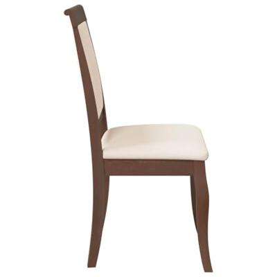 Eetkamerstoelen met kussens 2 st massief hout rubber bruin