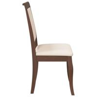 Eetkamerstoelen met kussens 2 st massief hout rubber bruin - thumbnail