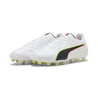 PUMA King 20 Pro Gras / Kunstgras Voetbalschoenen (MG) Wit Felrood Neongeel - thumbnail