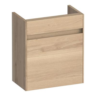 Brauer Inspire Fonteinkast - 40 cm - met 1 Deur Greeploos Linksdraaiend - Lamellen Eiken Naturel