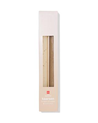 HEMA Dinerkaarsen ⌀2.2x25cm spikkel naturel - 2 stuks (naturel)