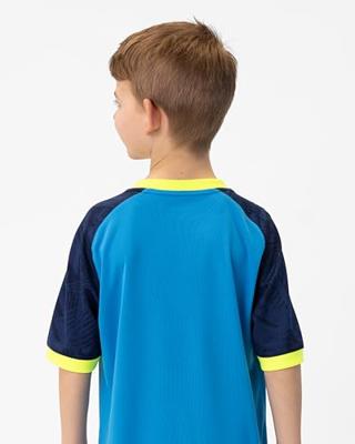 JAKO 4224K Shirt Iconic Km Kids - Jako-Blauw/Marine/Fluogeel - 164