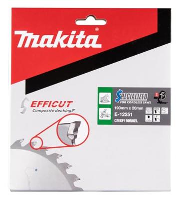 Makita Accessoires Afkortzaagblad WPC | Efficut 190x20x1,85 50T 8g - E-12186 - E-12186 - thumbnail