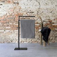 Handdoekrek Sealskin Tube 2-armig Vrijstaand Zwart - thumbnail