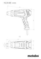 Metabo 602066500 HG 20-600 Heteluchtpistool 2000 W - thumbnail