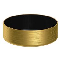 BRAUER Circle waskom - 36x36cm - rond - keramiek - mat zwart en goud WK-CC36ROMZGO - thumbnail
