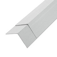 VidaXL 5 st terras hoekplinten 170 cm aluminium zilverkleurig - thumbnail
