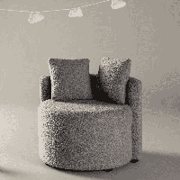 Nohr Kinderstoel 'Keeli' Teddy, kleur Grijs - thumbnail