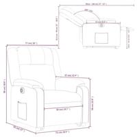 Sta-op-stoel elektrisch stof donkerbruin - thumbnail