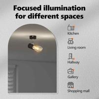 VidaXL Plafondspot met schijnwerpers zwart 6,5 x 6 x 11,5 cm metaal - thumbnail