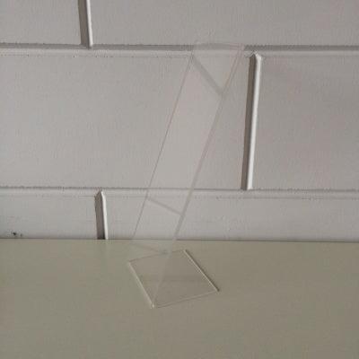 L-standaard acryl bxh 105x300mm. Staand