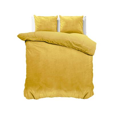 Sleeptime Velvet Uni Dekbedovertrek Goud 200 x 220 cm