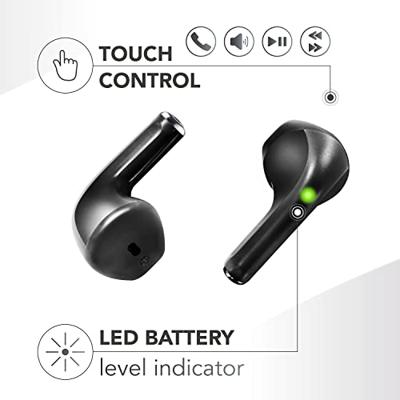 Music Sound | Swag - Draadloze Capsule Hoofdtelefoon - Tot 20 uur luistertijd - Bluetooth - Zwart