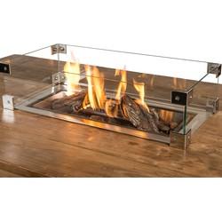 Happy Cocooning: Glazen ombouw Cocoon Table Inbouwbrander Rechthoek Groot